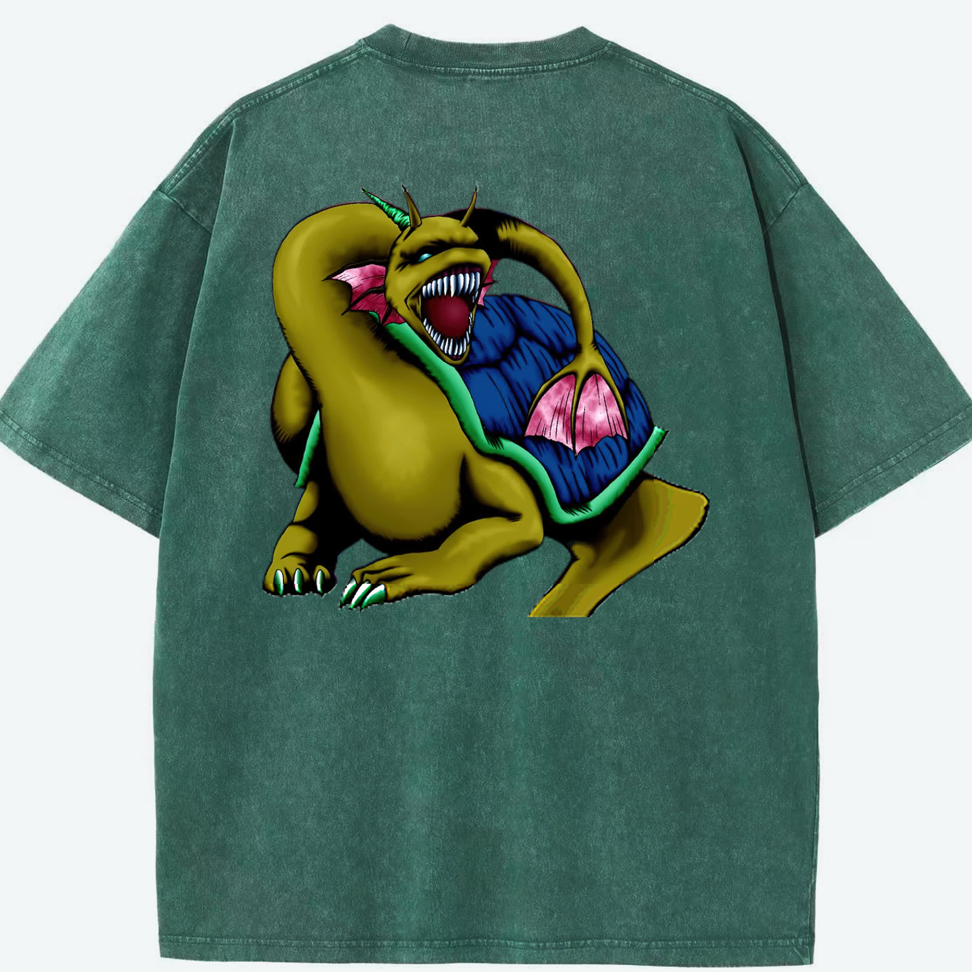 （画像用） 遊☆戯☆王 Yu-Gi-Oh! 綿100% ヴィンテージ風 半袖Tシャツ（背面プリント）